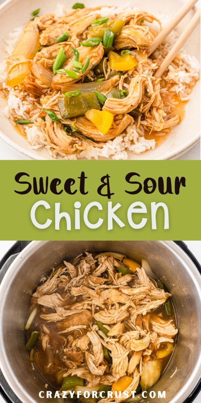 collage of sweet and sour chicken photos