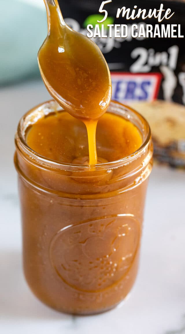 salted caramel in jar