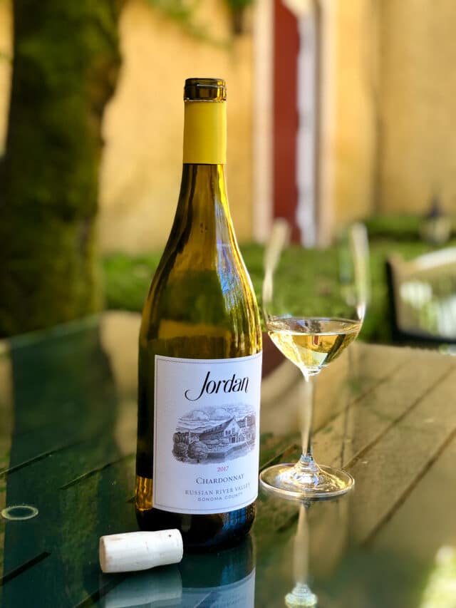 bottle of Jordan chardonnay