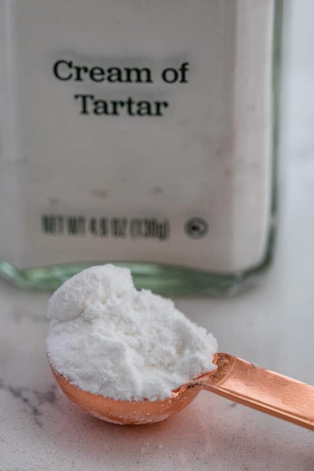 cream of tartar in measuring spoon