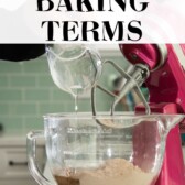 informational graphic about common baking terms