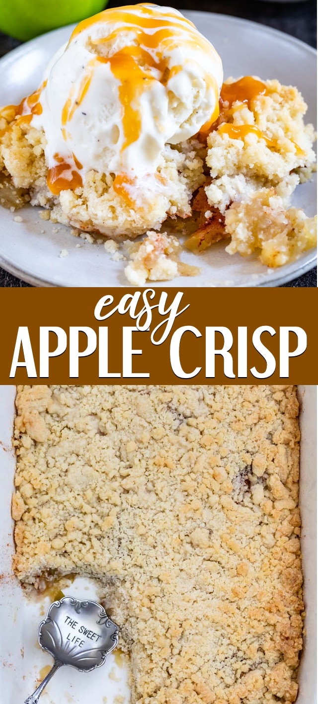 apple crisp collage photos