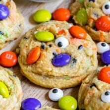 halloween cookie with M&Ms