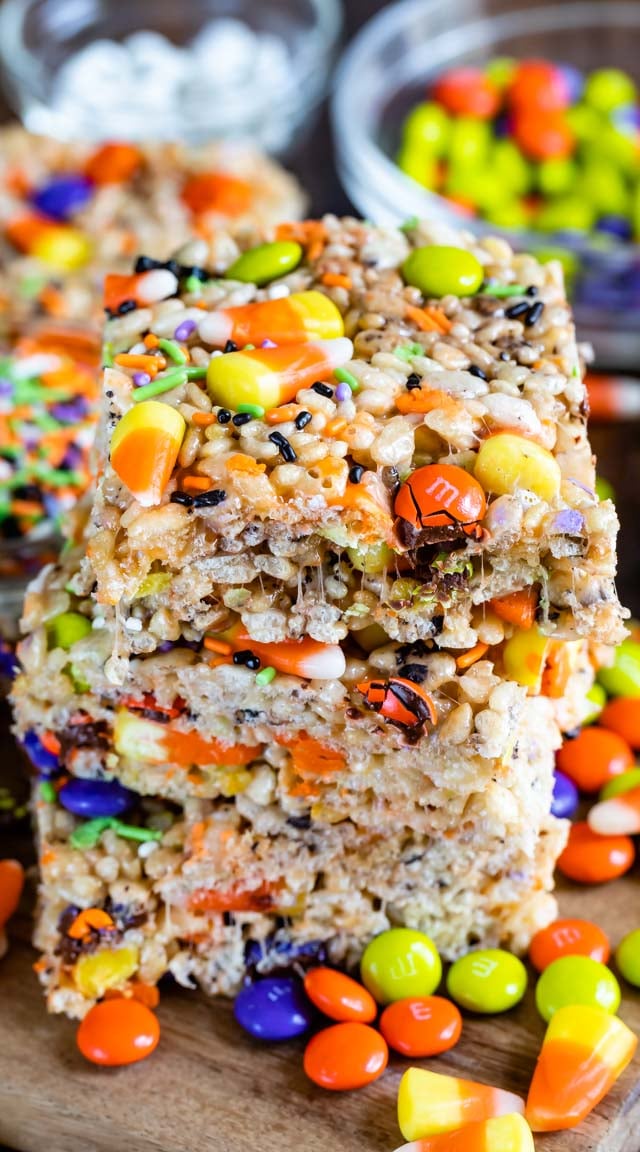 Easy Halloween Rice Krispie Treats - Crazy for Crust