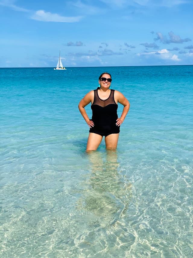 woman in ocean