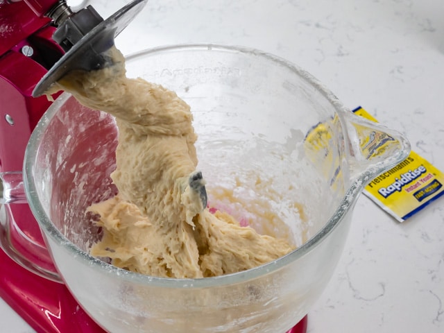 dough in mixer