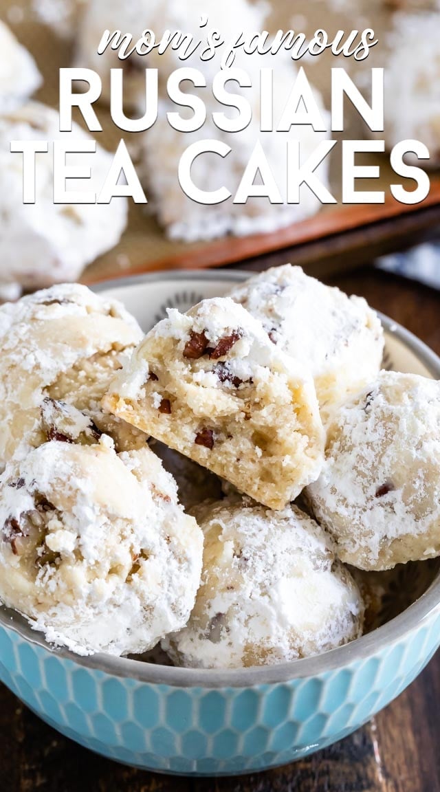 bowl of Russian Tea Cakes