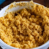 bowl of brown sugar.