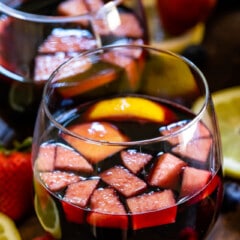 red sangria recipe in glass