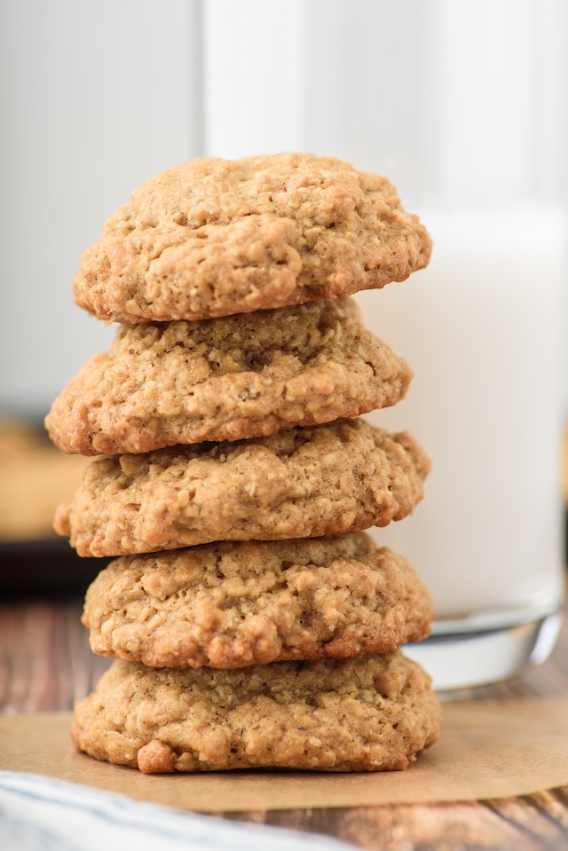 stack of oatmeal cookies