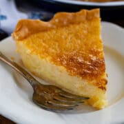 slice of pie on plate