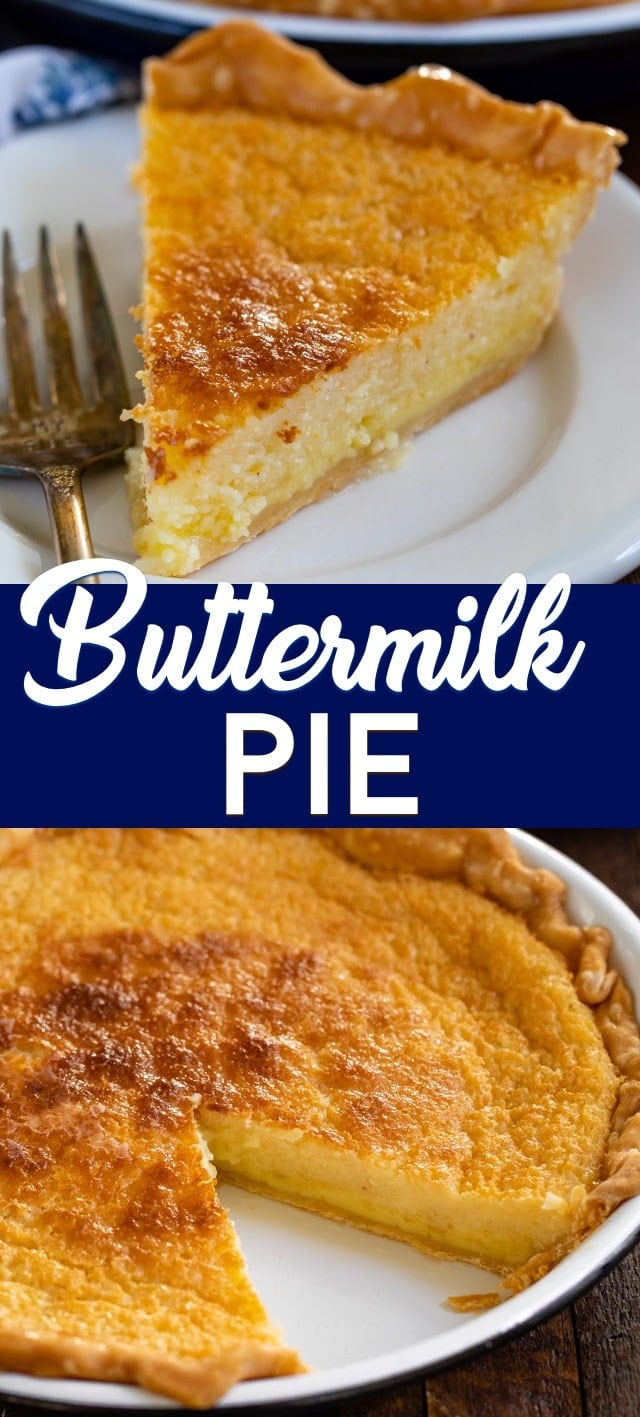 collage of buttermilk pie recipes