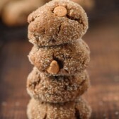 molasses cookies recipe in a stack