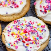 close up of cake mix sugar cookie