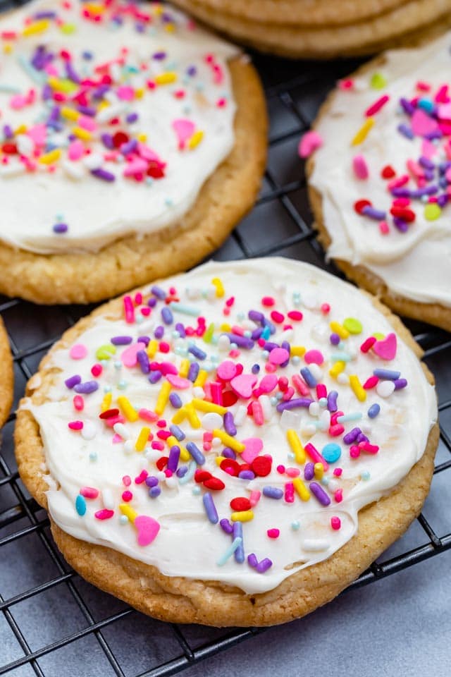 close up of cake mix sugar cookie