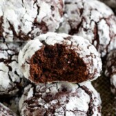 Chocolate crinkle cookie bite
