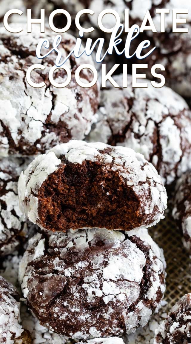 Chocolate crinkle cookies