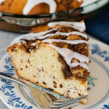 slice of cake on plate