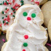 snowman cut out sugar cookie