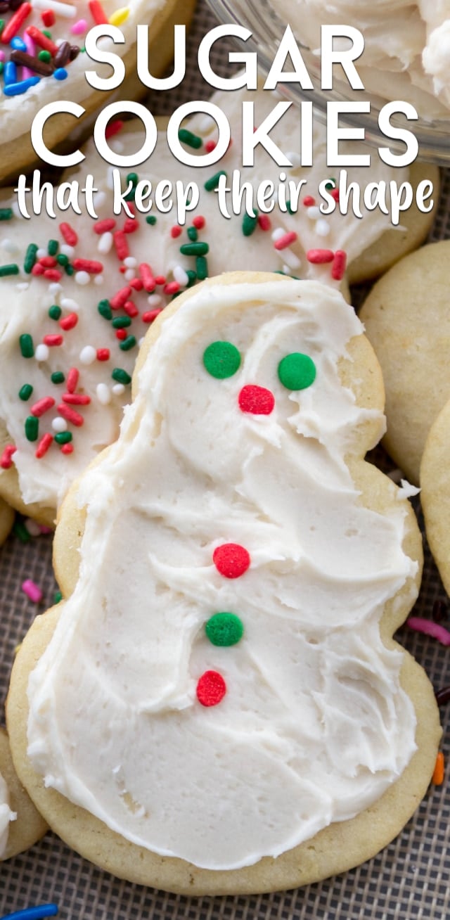 snowman sugar cookie photo with words on photo