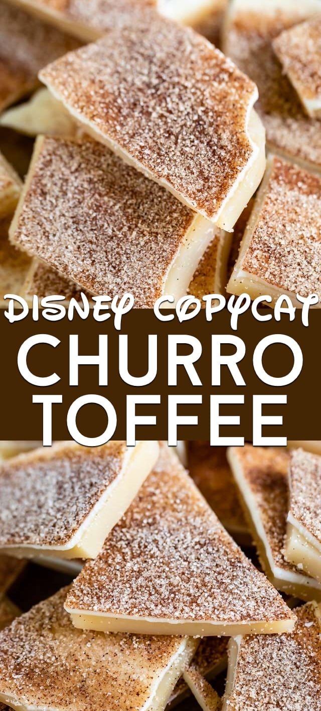 Disney copycat churro toffee collage