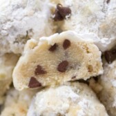 snowball cookies in bowl