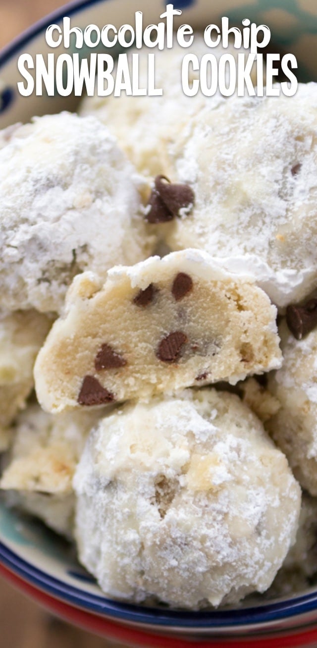 snowball cookies in bowl