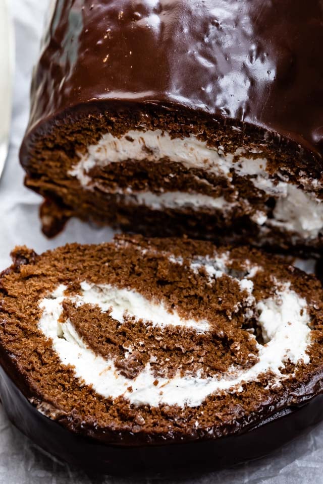 Swiss Chocolate Cake Roll Recipe - Crazy for Crust