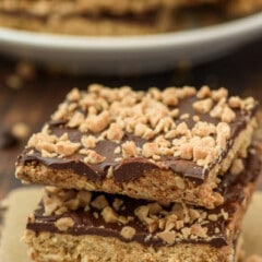 Toffee peanut butter cookie bars