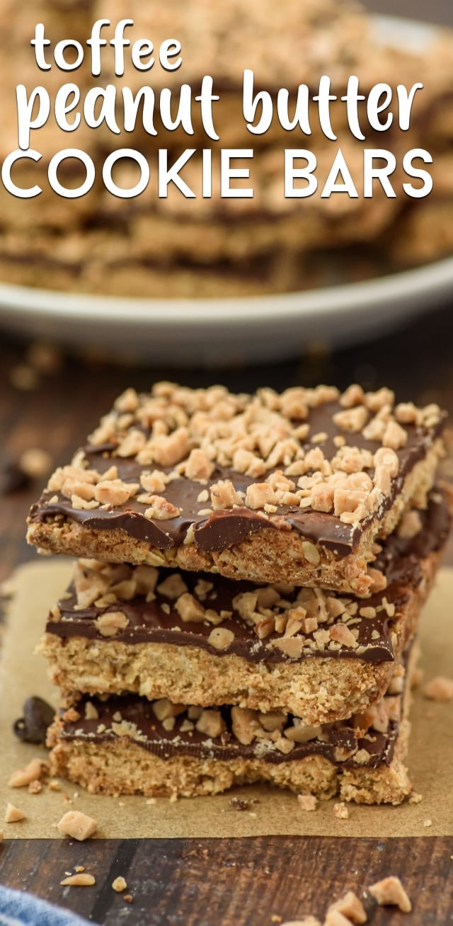 Toffee peanut butter cookie bars