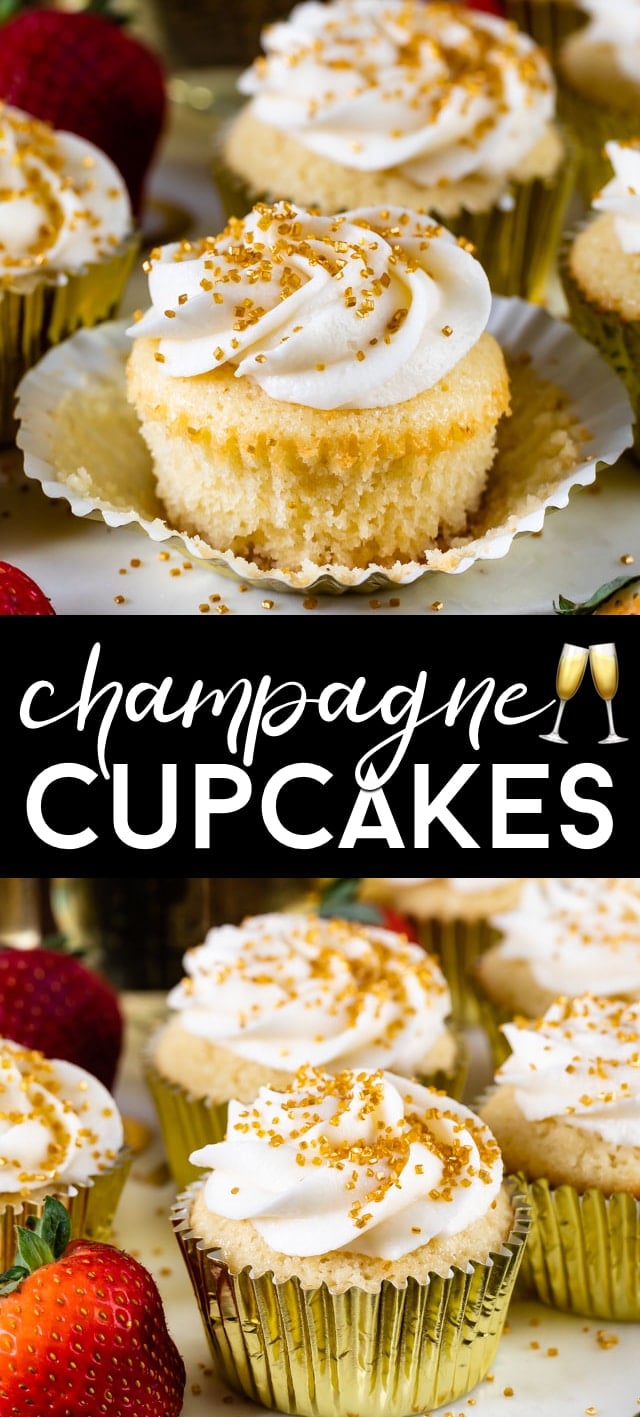 champagne cupcakes collage