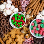 overhead shot of cookie board