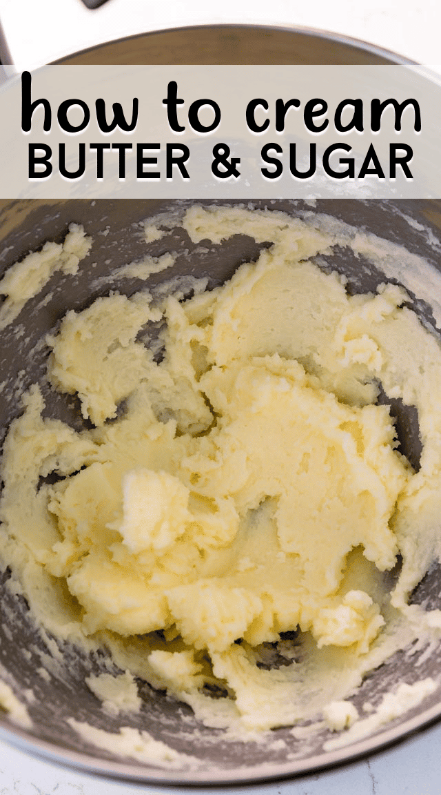 overhead shot of bowl with butter and sugar