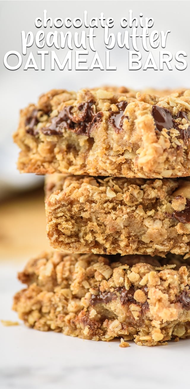 Peanut butter oatmeal cookie bars