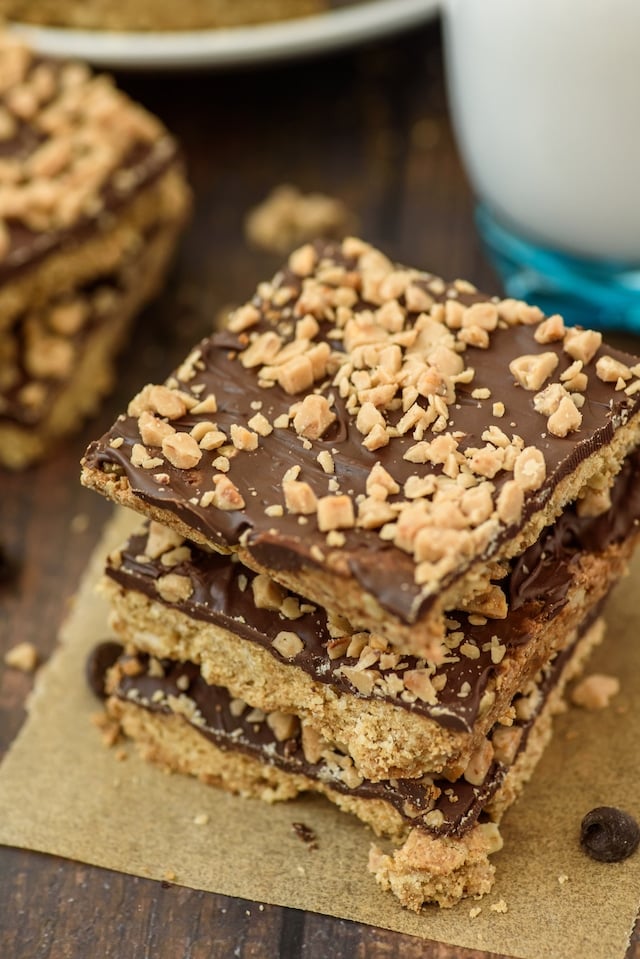 Peanut butter toffee bar cookies