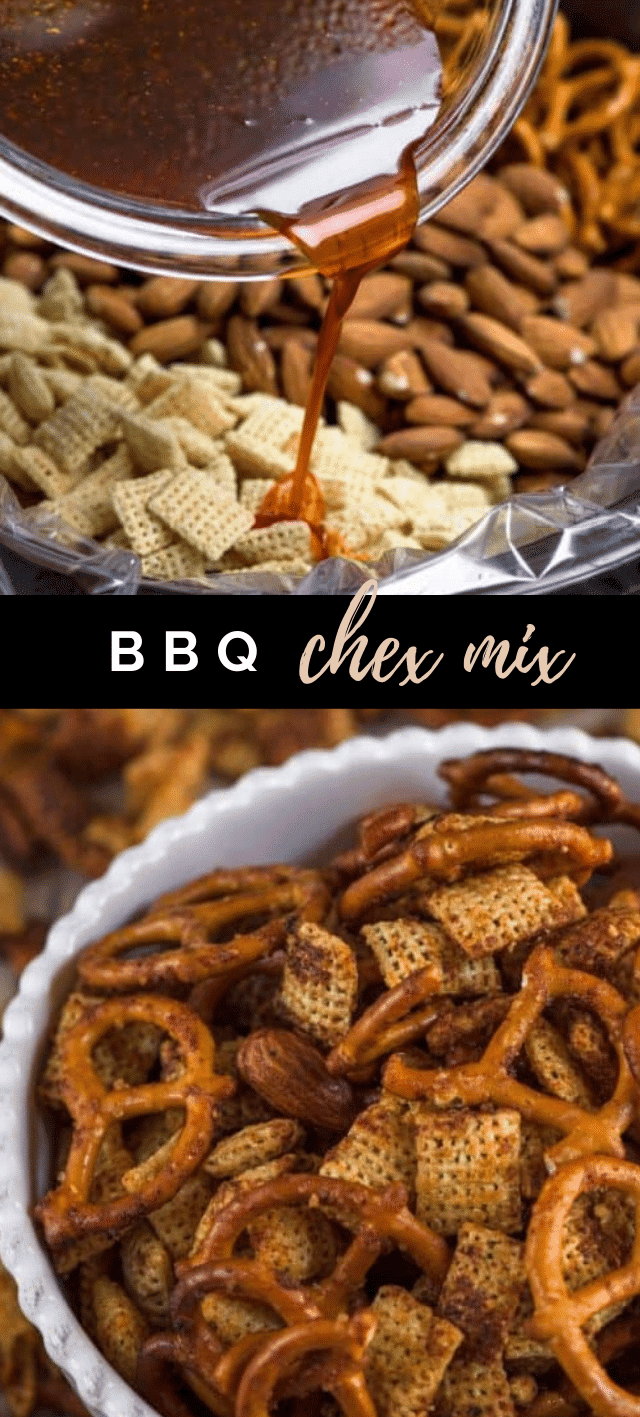 collage of Chex mix photos