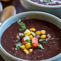 Quick black bean soup