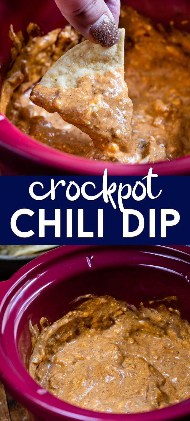 Cheesy crockpot chili dip