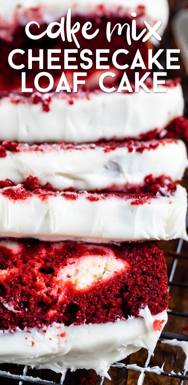 Cake mix cheesecake loaf cake