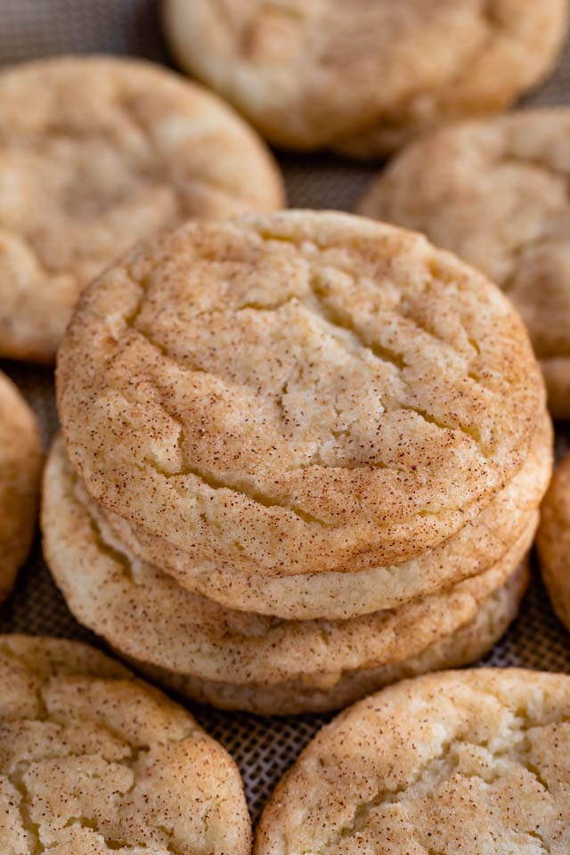 stack of snickerdoodles cookies