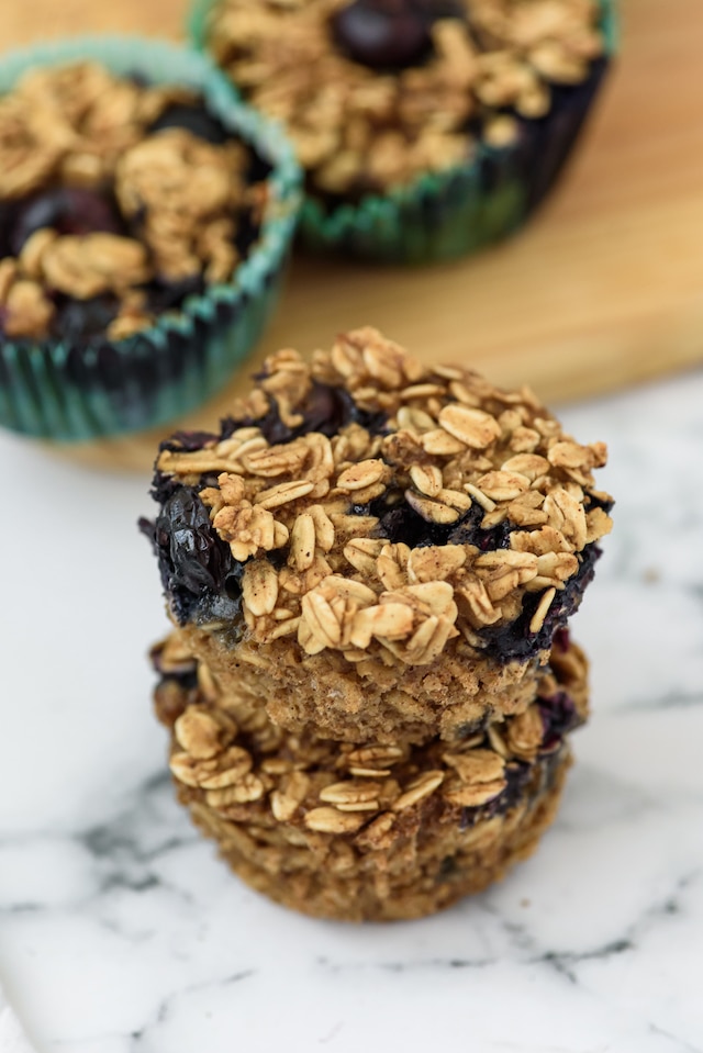 Stacked oatmeal muffins