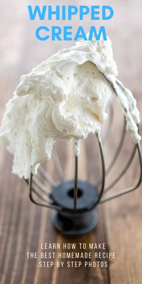 whipped cream on whisk