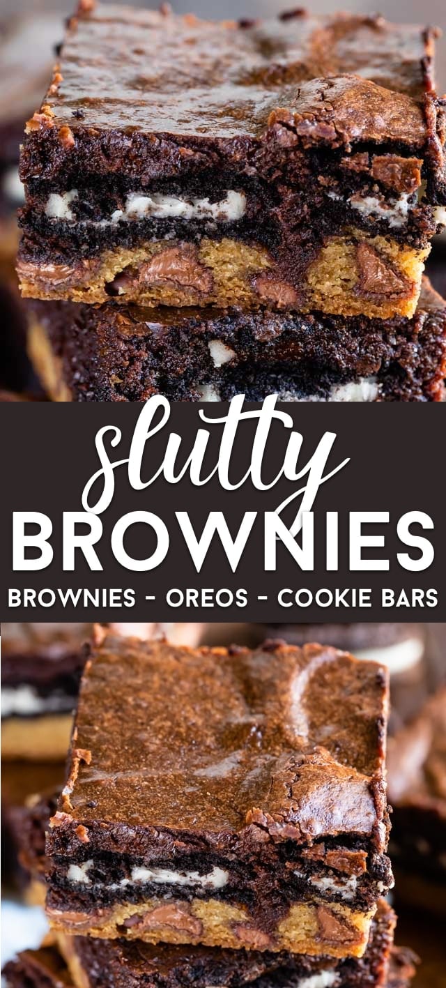 Slutty brownie collage