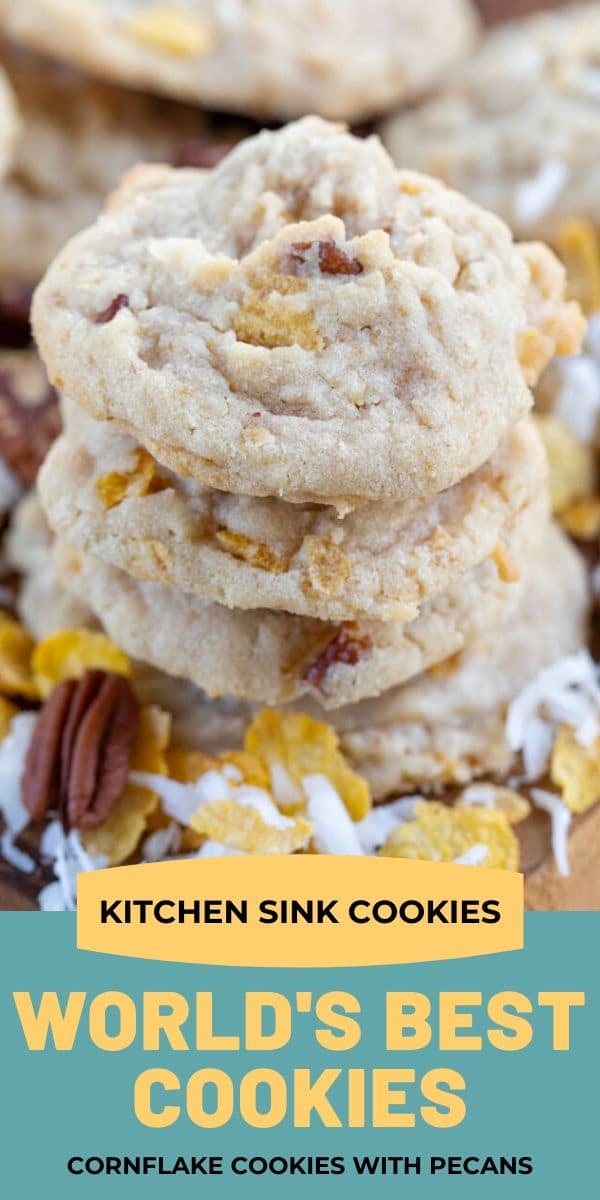 Cornflake cookies with pecans