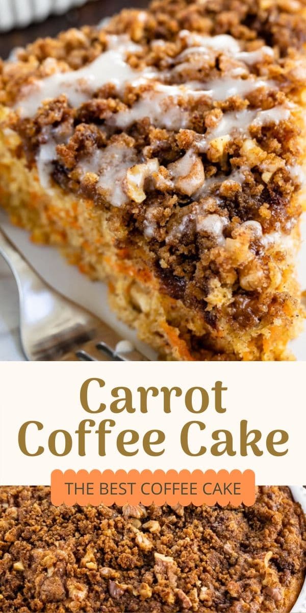 collage of carrot cake coffee cake photos