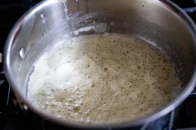 cooking butter in saucepan