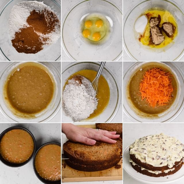 Carrot cake step by step