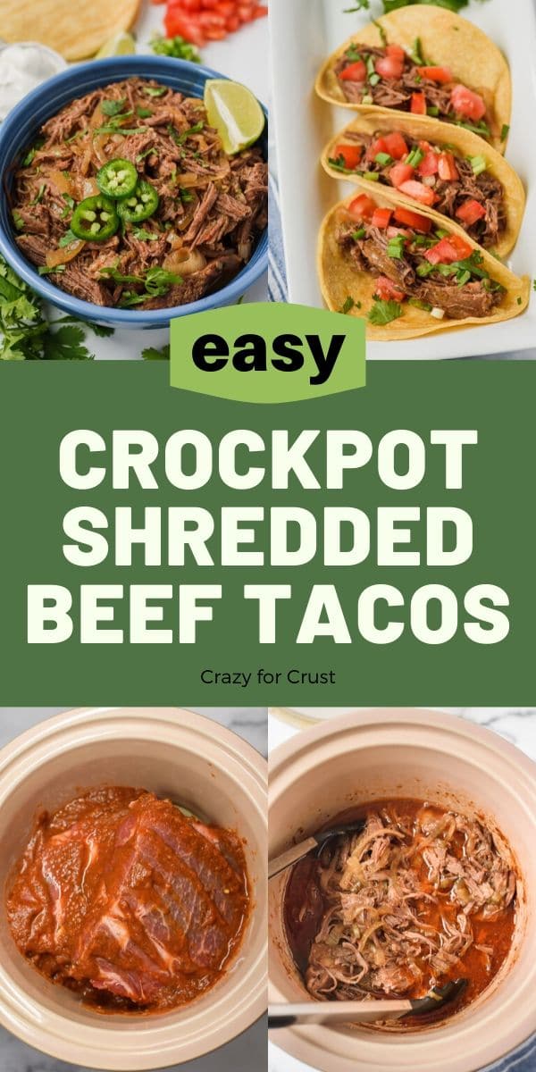 Easy crockpot shredded beef tacos