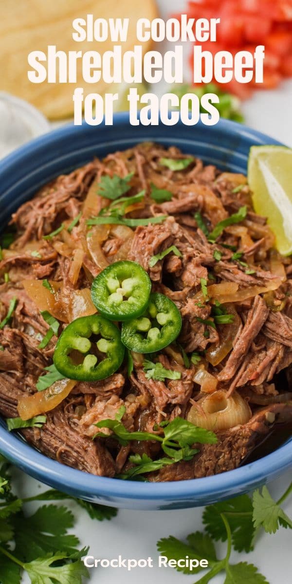 Shredded beef for tacos