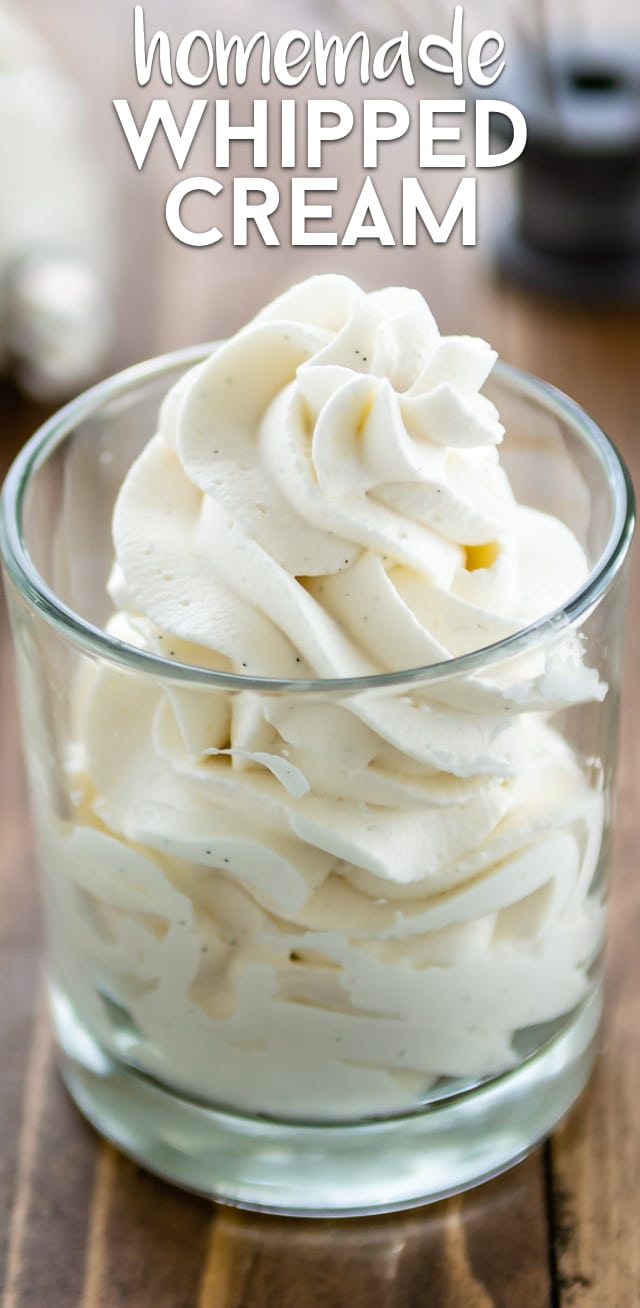 Homemade Whipped Cream Recipe (with extra flavors) - Crazy for Crust